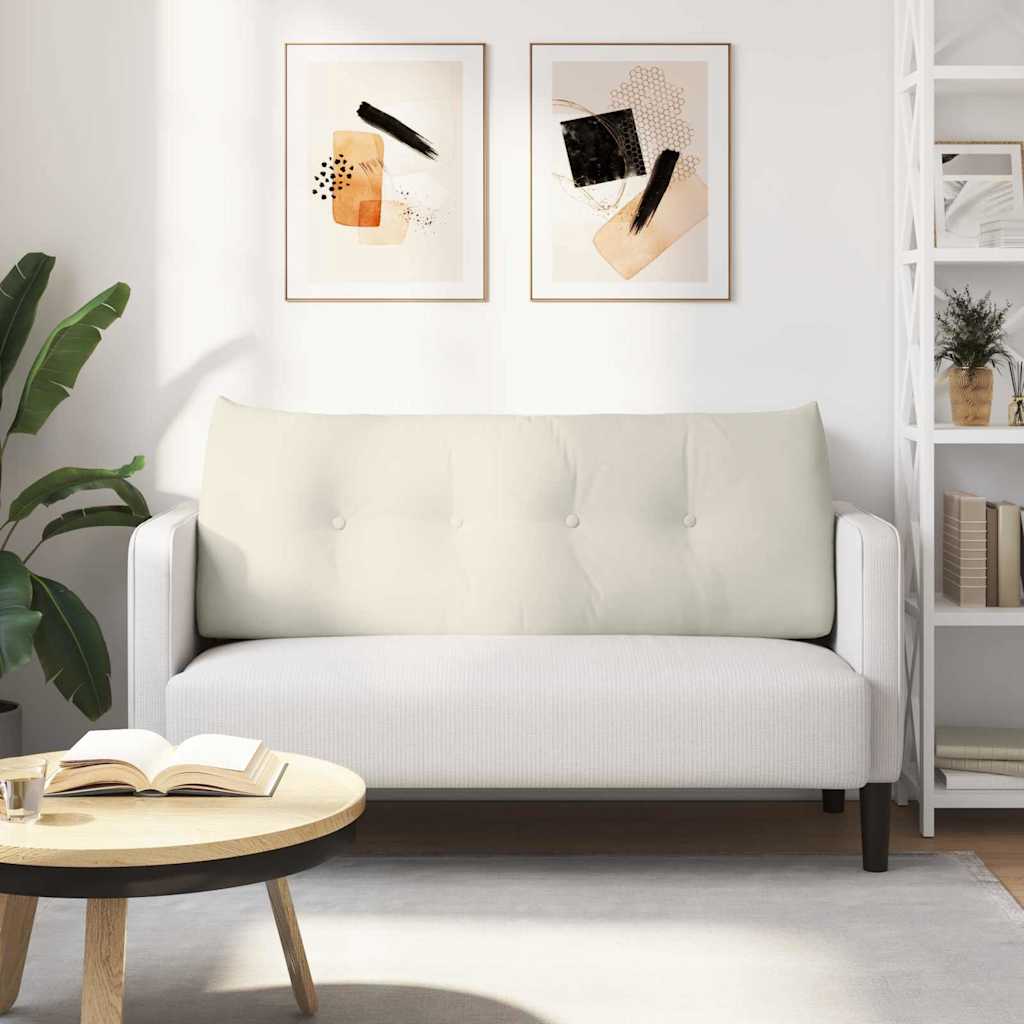 vidaXL Poduszka na plecy Kremowy 120 x 24 x 50 cm Aksamit