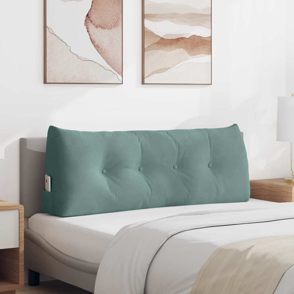vidaXL Poduszka na plecy Zielony morski 120 x 24 x 50 cm Aksamit