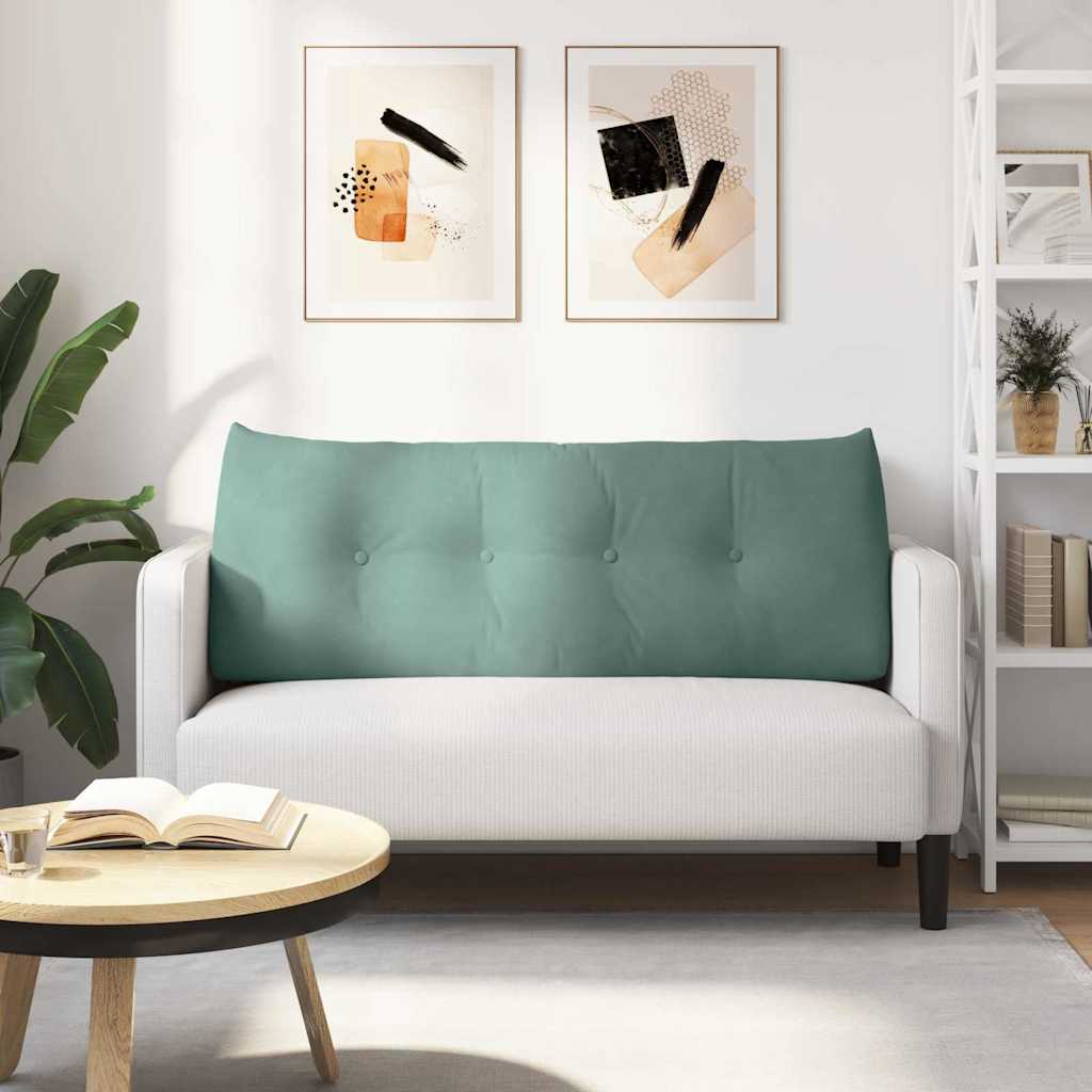 vidaXL Poduszka na plecy Zielony morski 120 x 24 x 50 cm Aksamit