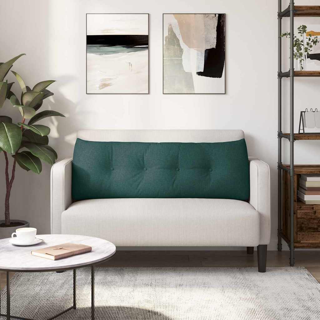 vidaXL Poduszka na plecy Ciemna zieleń 140 x 24 x 50 cm tkanina