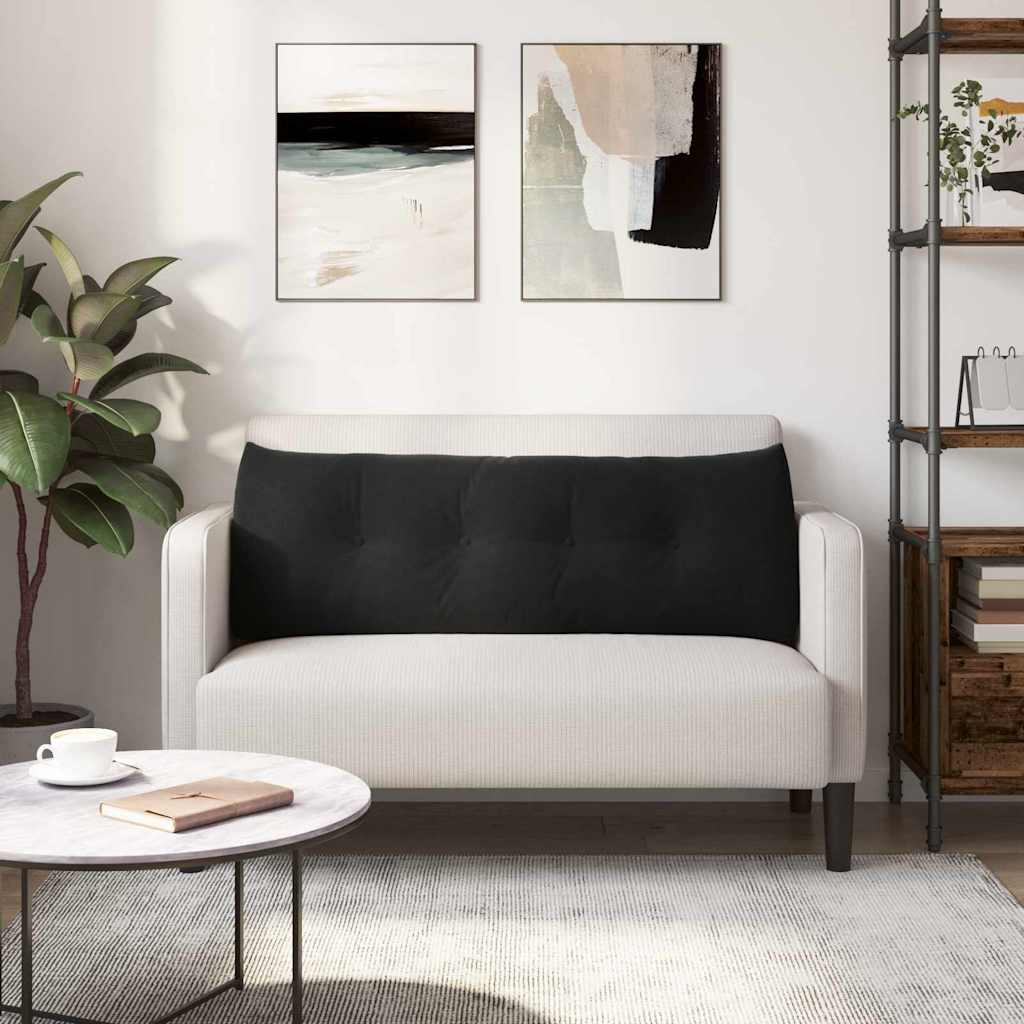 vidaXL Poduszka na plecy Czarny 140 x 24 x 50 cm Aksamit