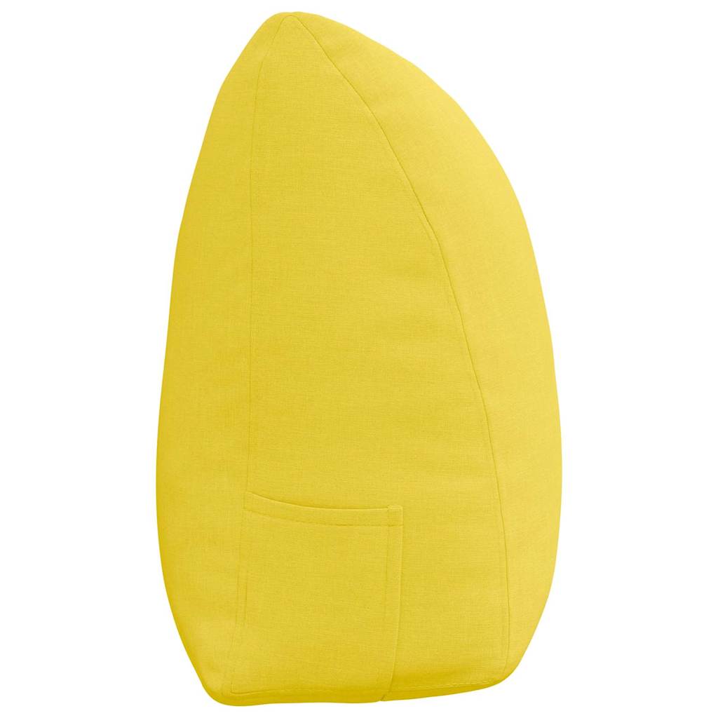 vidaXL Poduszka na plecy Jasnożółty 160 x 24 x 50 cm tkanina
