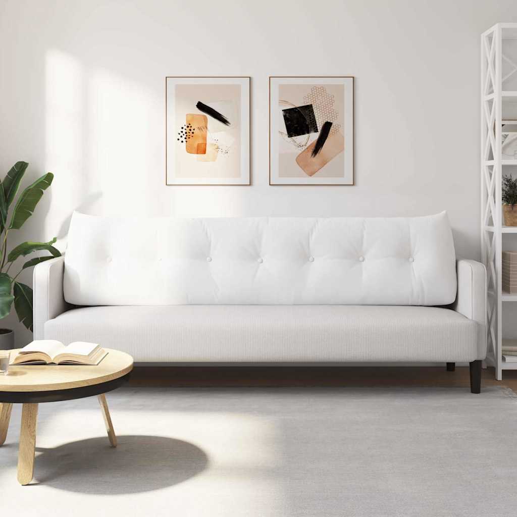 vidaXL Poduszka na plecy Biały 200 x 24 x 50 cm tkanina