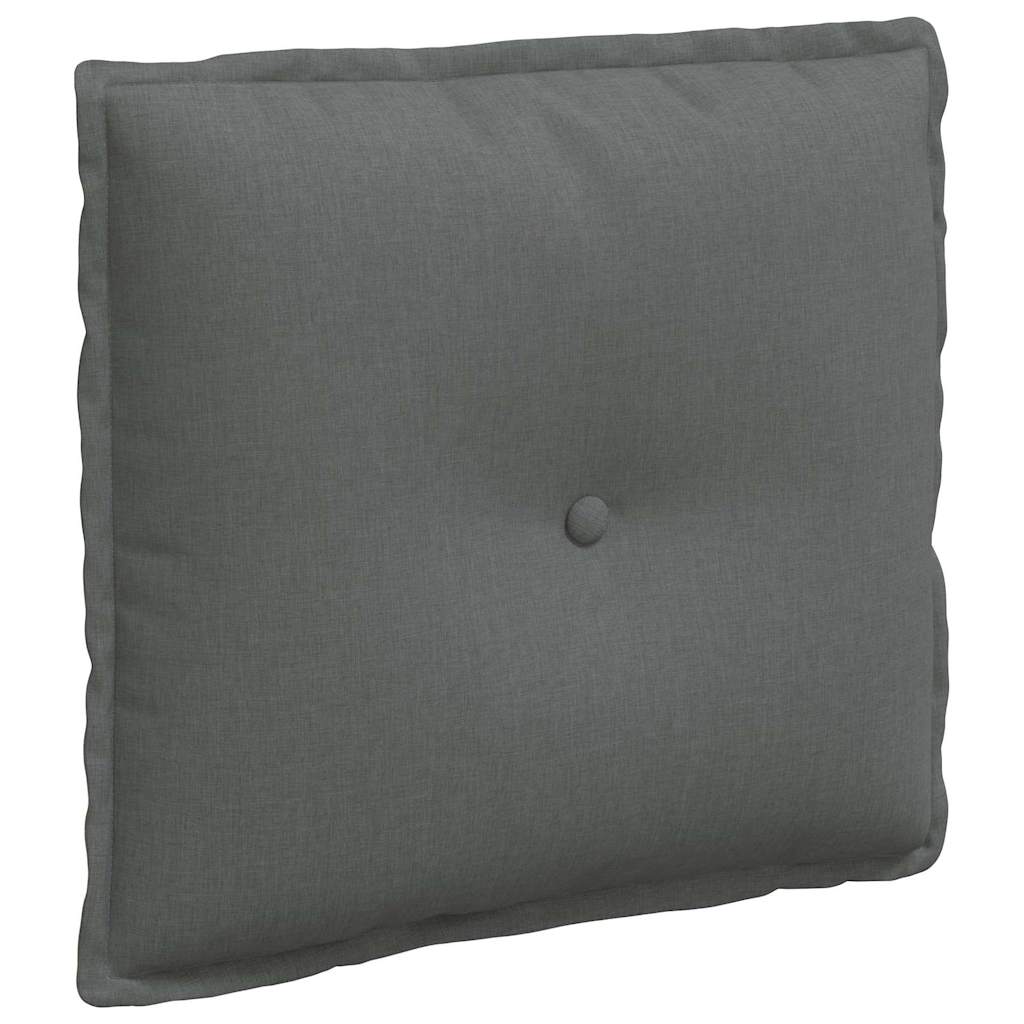vidaXL Poduszka na plecy Ciemnoszary 50 x 19 x 45 cm tkanina
