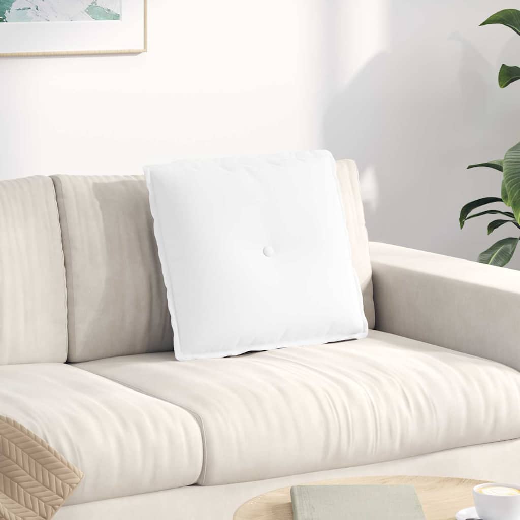 vidaXL Poduszka na plecy Biały 50 x 19 x 45 cm tkanina