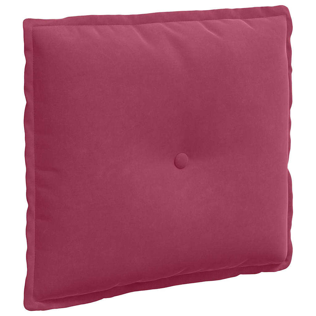 vidaXL Poduszka na plecy Czerwone wino 50 x 45 cm Tkanina sztruksowa