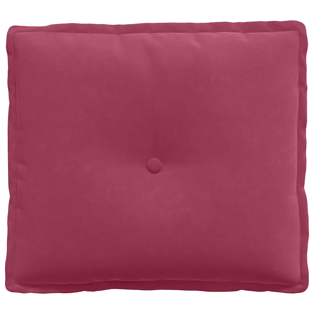 vidaXL Poduszka na plecy Czerwone wino 50 x 45 cm Tkanina sztruksowa