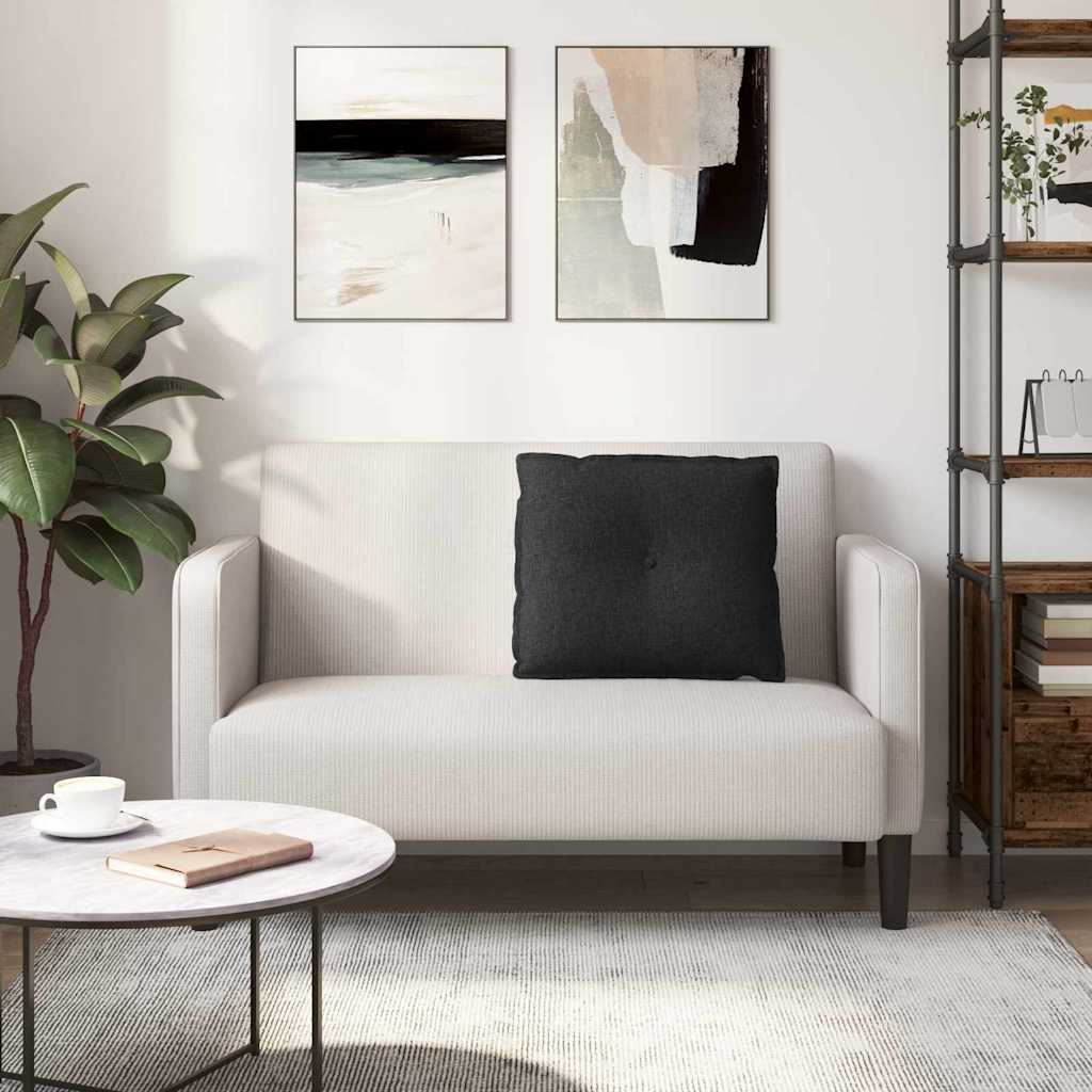 vidaXL Poduszka na plecy Czarny 60 x 19 x 50 cm tkanina