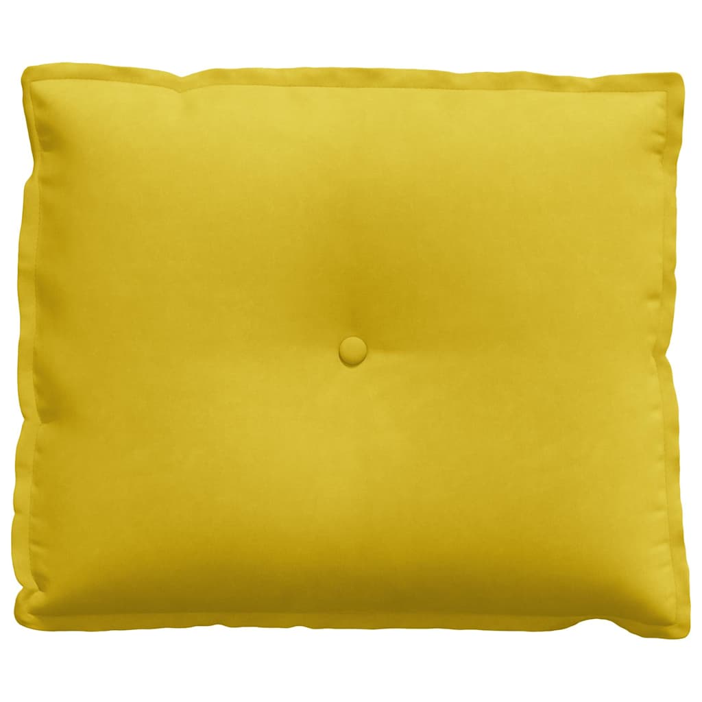 vidaXL Poduszka na plecy Żółty 60 x 50 cm Tkanina sztruksowa