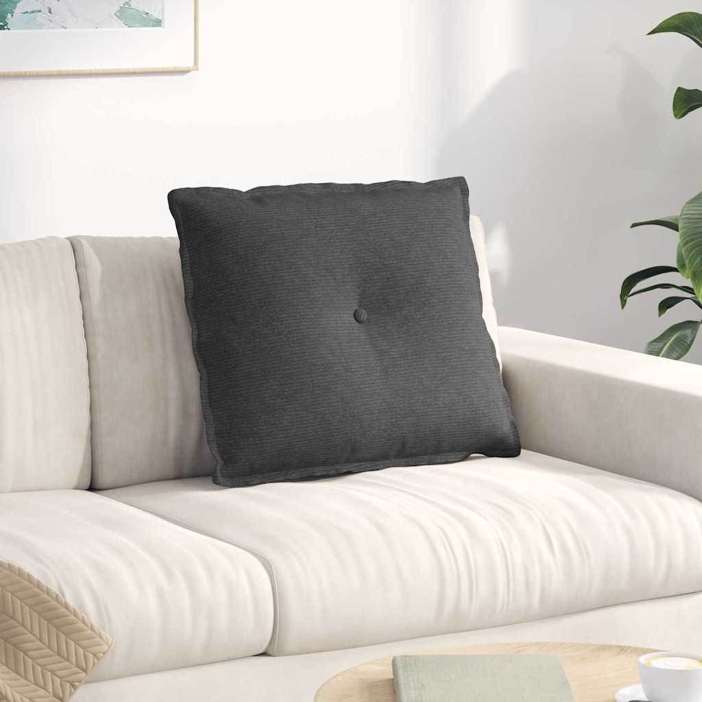 vidaXL Poduszka na plecy Ciemnoszary 60 x 50 cm Tkanina sztruksowa
