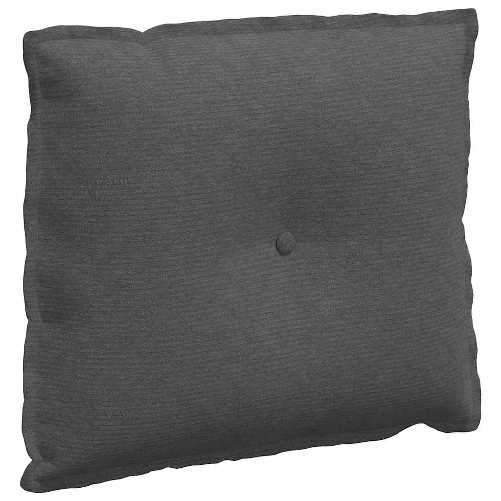 vidaXL Poduszka na plecy Ciemnoszary 60 x 50 cm Tkanina sztruksowa