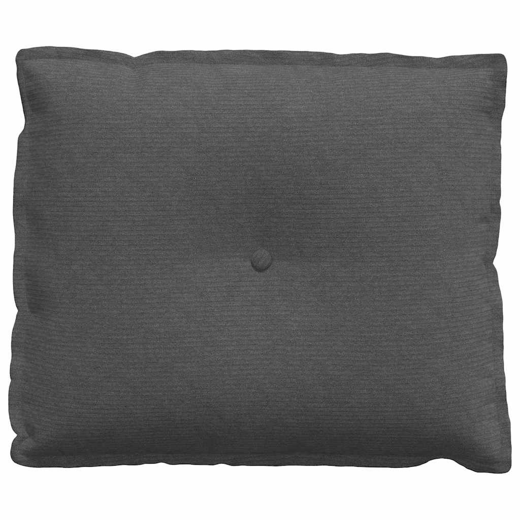 vidaXL Poduszka na plecy Ciemnoszary 60 x 50 cm Tkanina sztruksowa