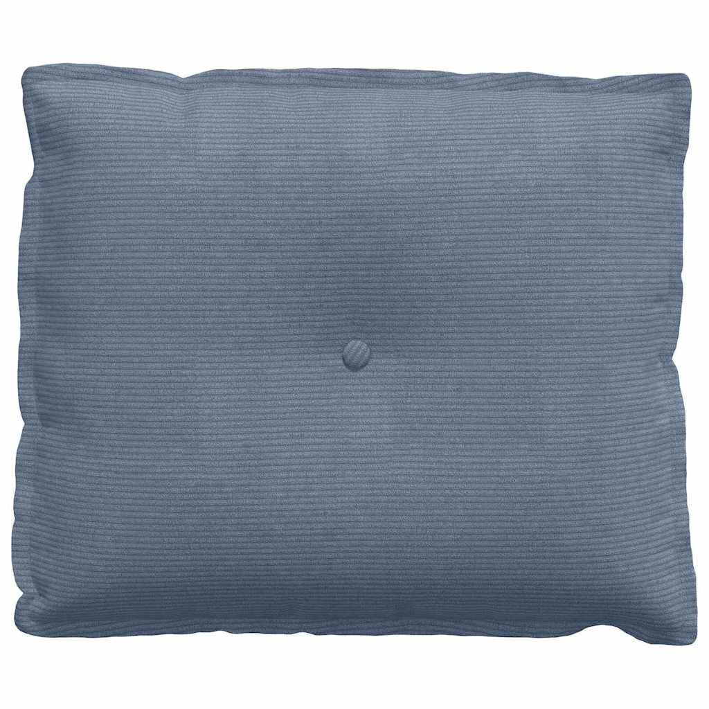 vidaXL Poduszka na plecy Niebieski 60 x 50 cm Tkanina sztruksowa