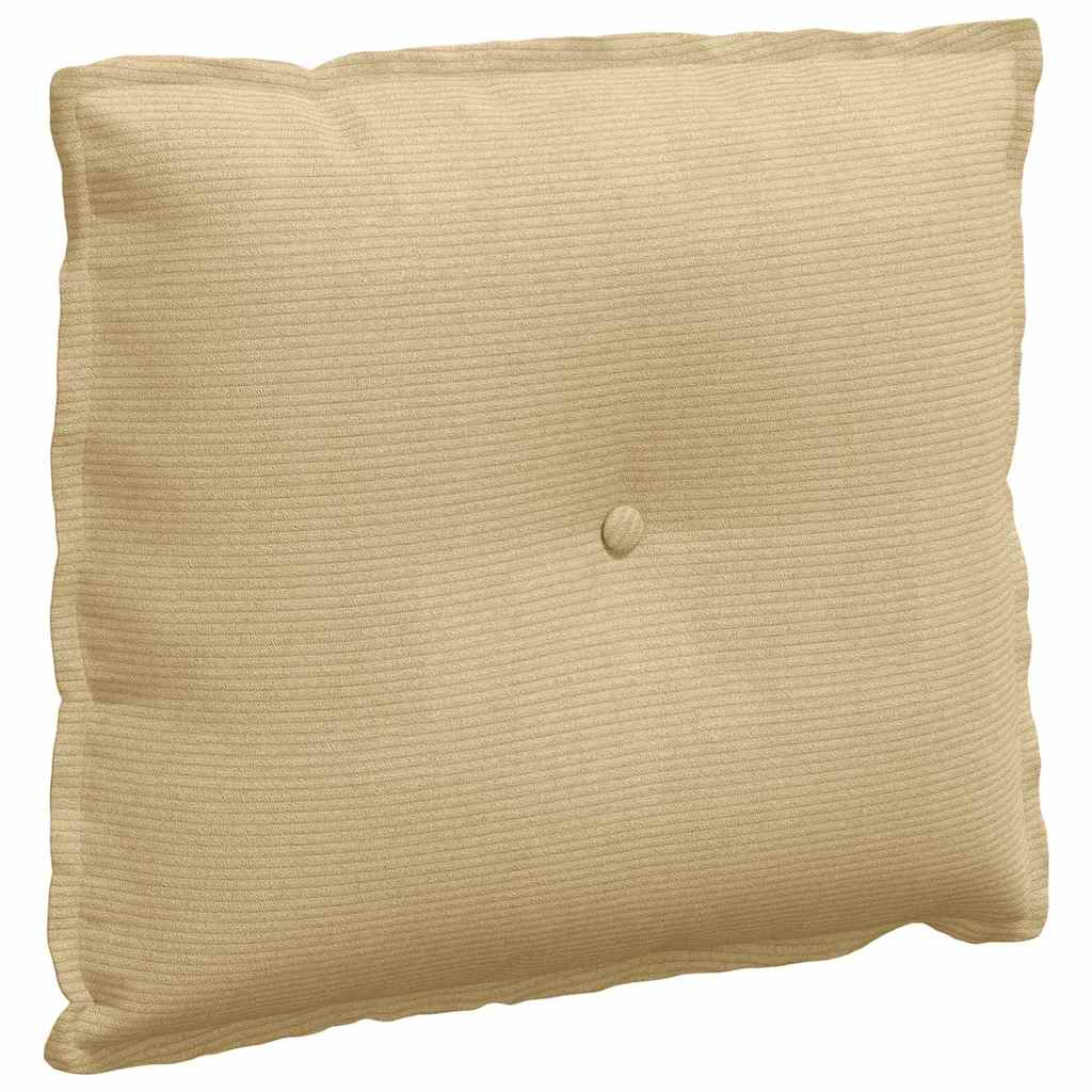 vidaXL Poduszka na plecy Szary zielony 60 x 50 cm Tkanina sztruksowa