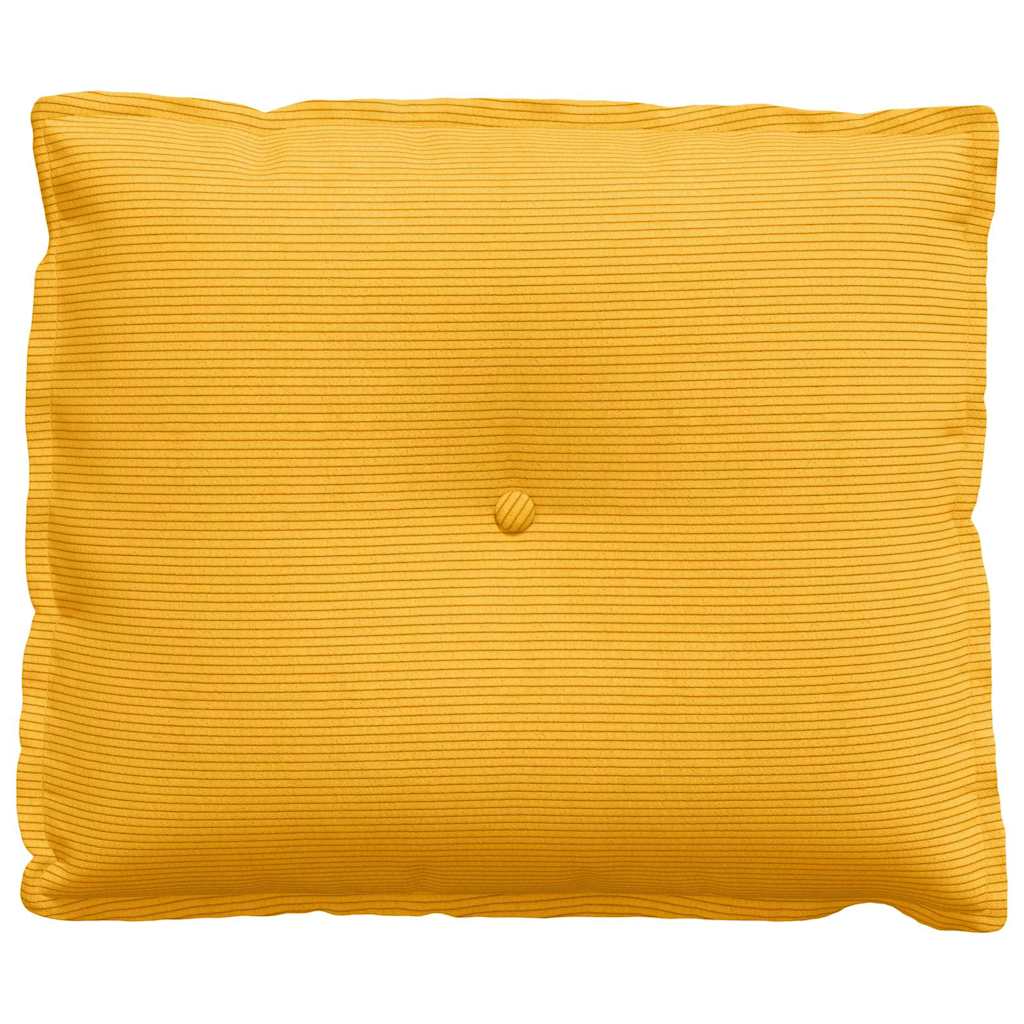 vidaXL Poduszka na plecy Jasnożółty 60 x 50 cm Tkanina sztruksowa