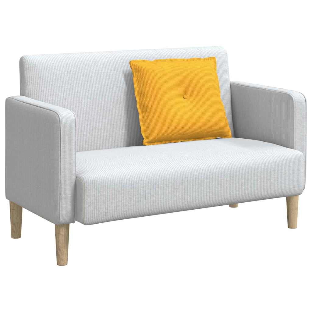 vidaXL Poduszka na plecy Jasnożółty 60 x 50 cm Tkanina sztruksowa