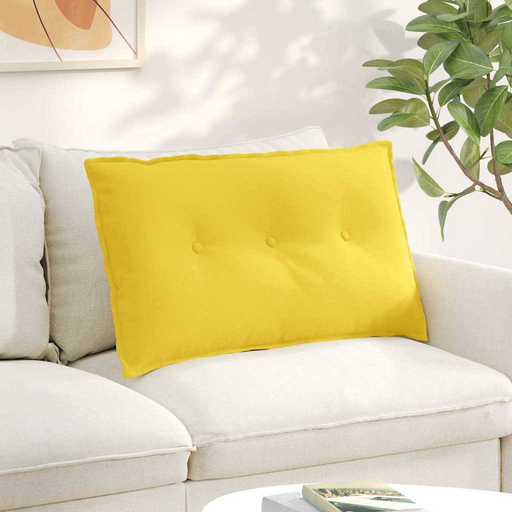 vidaXL Poduszka na plecy Jasnożółty 80 x 19 x 50 cm tkanina