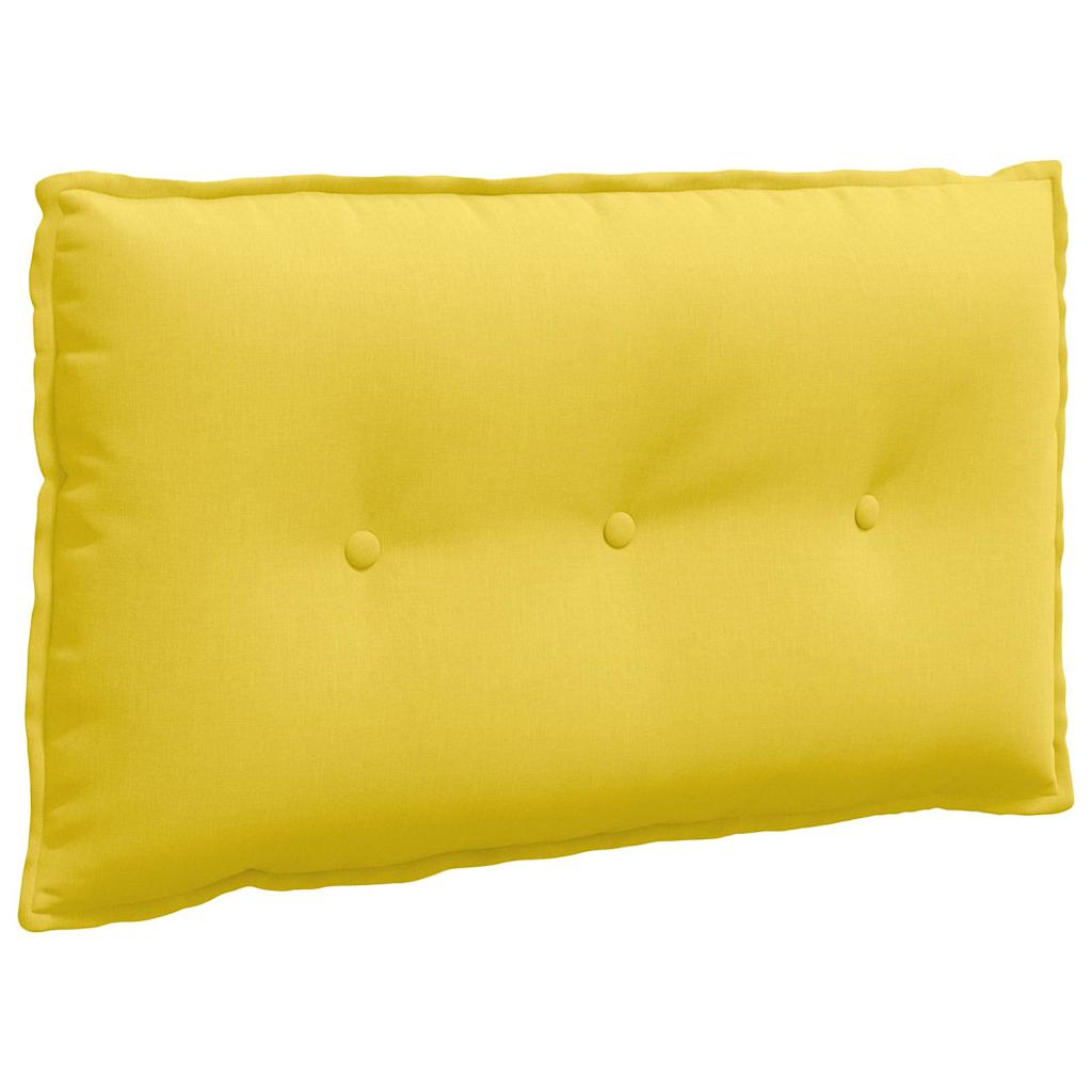 vidaXL Poduszka na plecy Jasnożółty 80 x 19 x 50 cm tkanina