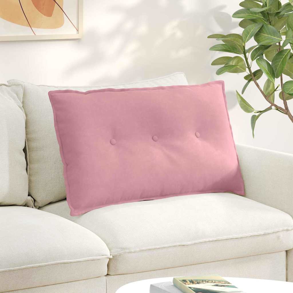 vidaXL Poduszka na plecy Różowy 80 x 50 cm Tkanina sztruksowa