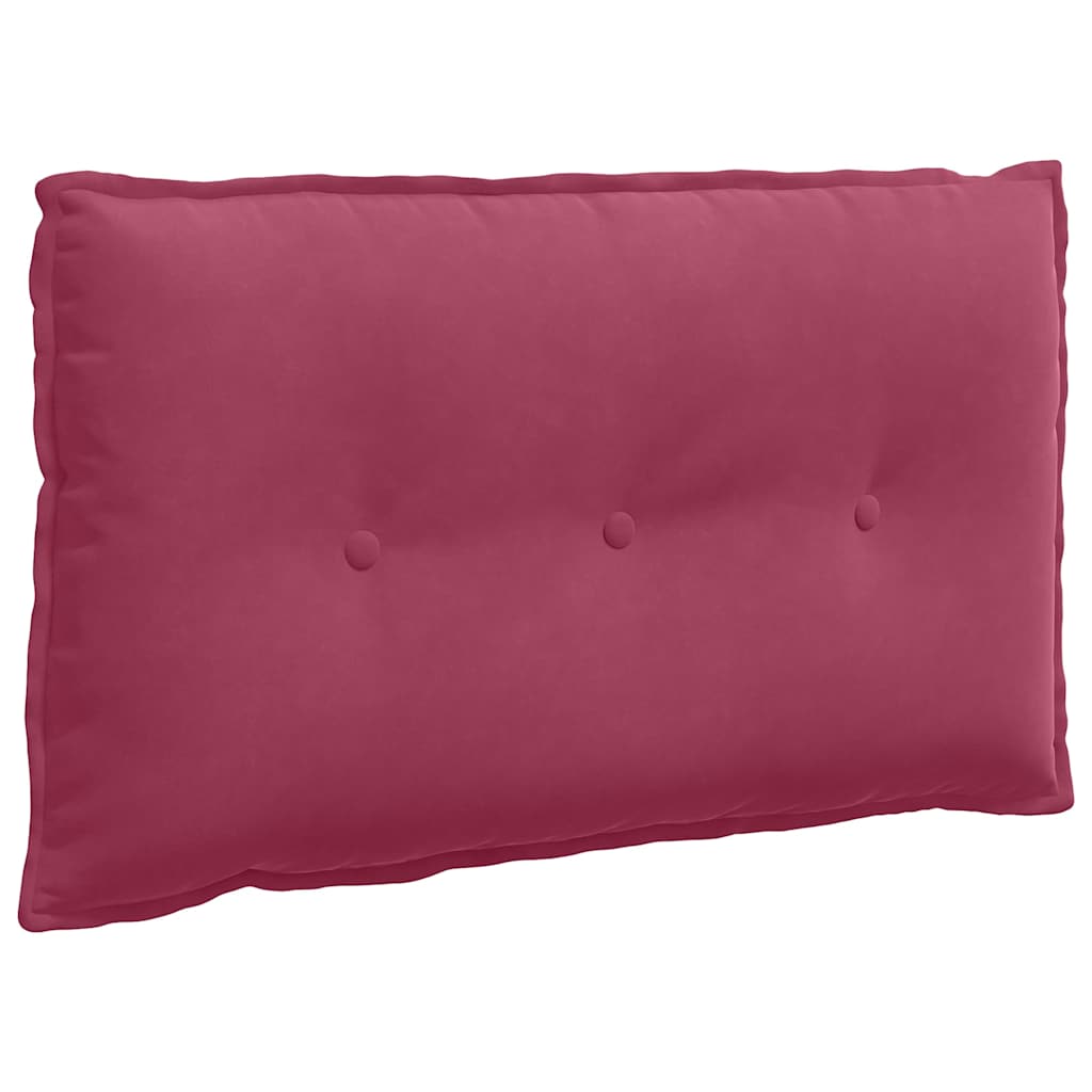vidaXL Poduszka na plecy Czerwone wino 80 x 50 cm Tkanina sztruksowa
