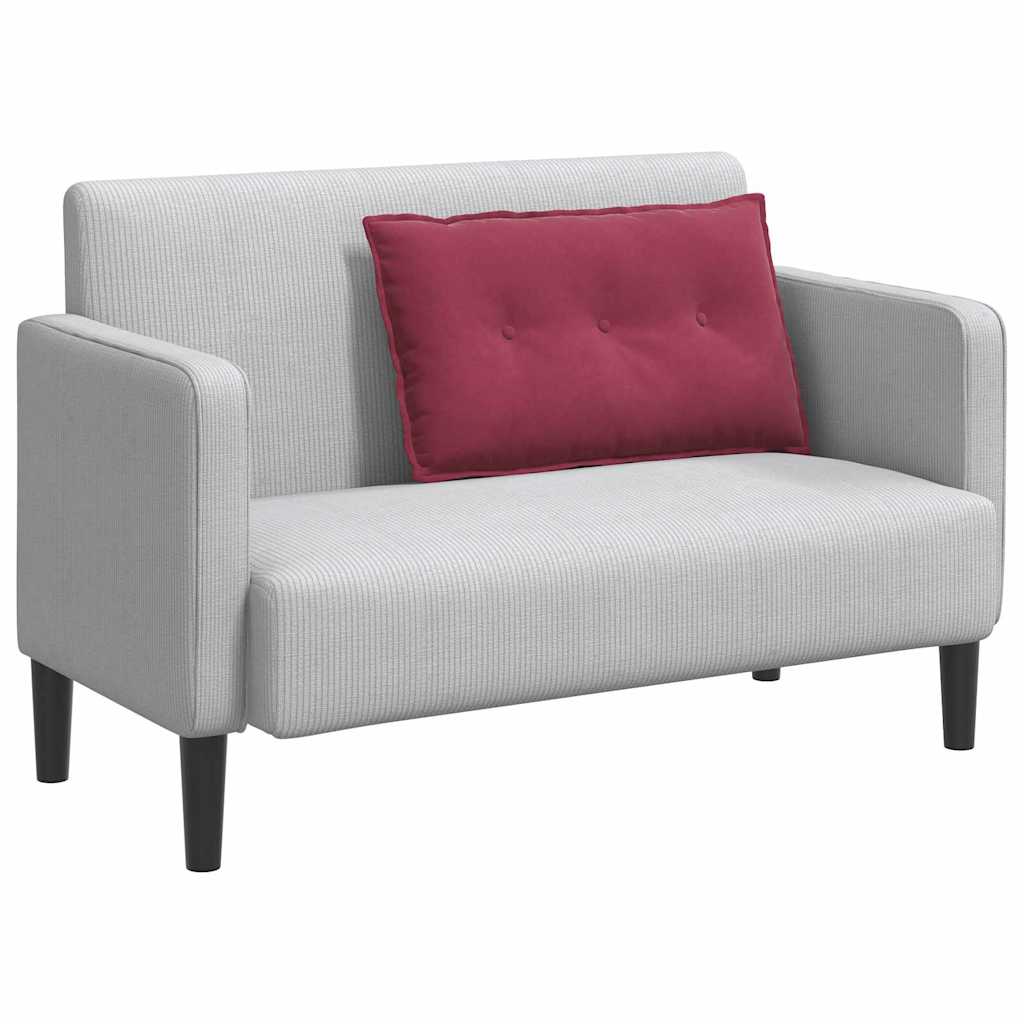 vidaXL Poduszka na plecy Czerwone wino 80 x 50 cm Tkanina sztruksowa