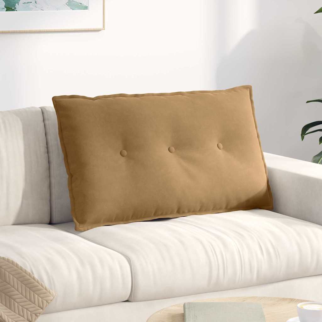 vidaXL Poduszka na plecy Brązowy 80 x 50 cm Tkanina sztruksowa