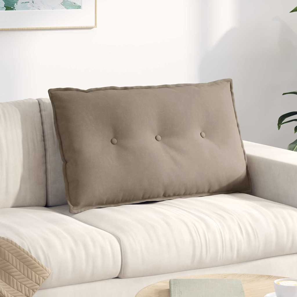 vidaXL Poduszka na plecy Ciemnoszary 80 x 50 cm Tkanina mikrofibrowa