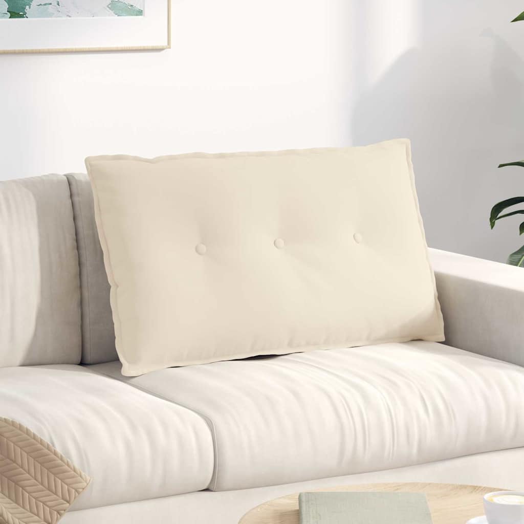 vidaXL Poduszka na plecy Beżowy 80 x 50 cm Tkanina mikrofibrowa