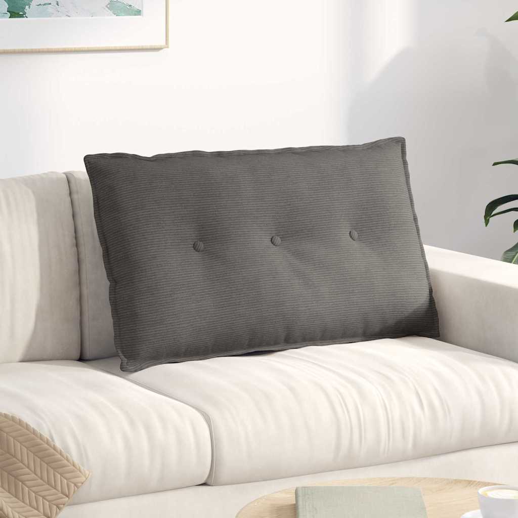 vidaXL Poduszka na plecy Jasnoszary 80 x 50 cm Tkanina sztruksowa