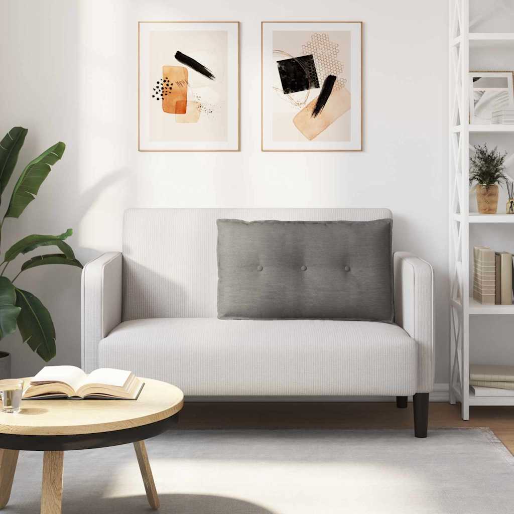 vidaXL Poduszka na plecy Jasnoszary 80 x 50 cm Tkanina sztruksowa
