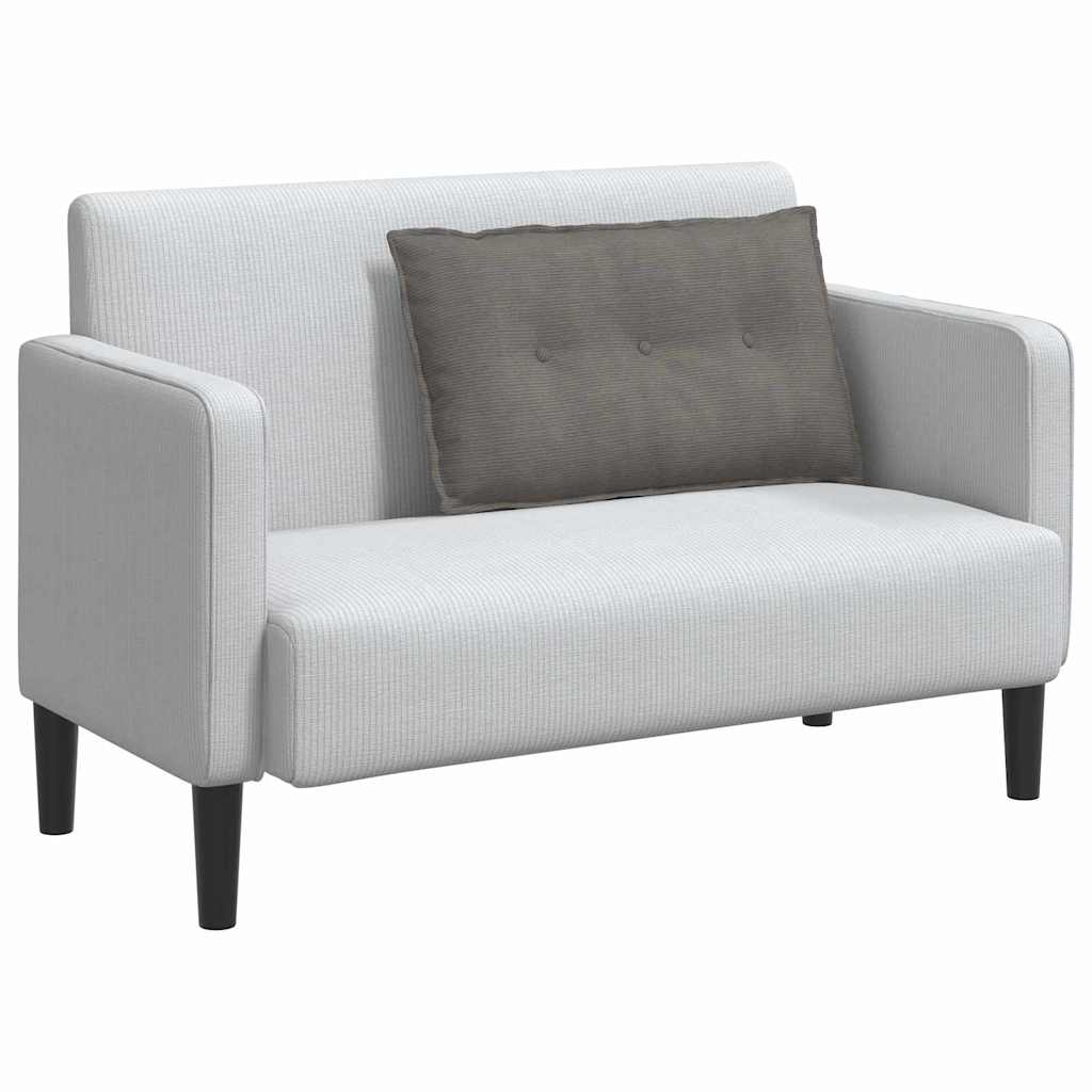 vidaXL Poduszka na plecy Jasnoszary 80 x 50 cm Tkanina sztruksowa