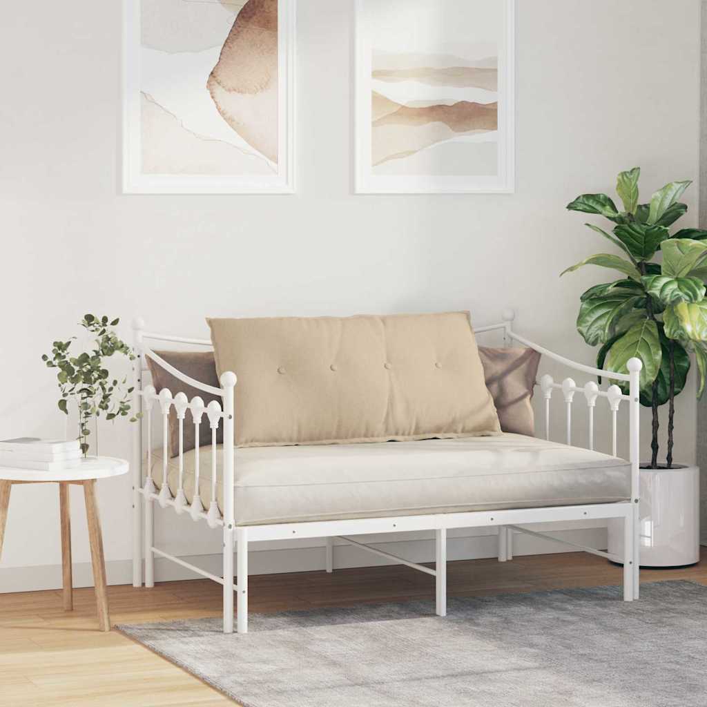 vidaXL Poduszka na plecy Kremowy 100 x 19 x 50 cm tkanina