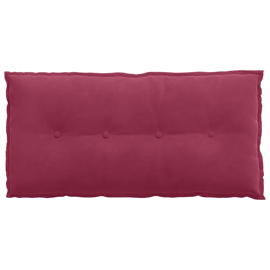vidaXL Poduszka na plecy Czerwone wino 100 x 50 cm Tkanina sztruksowa
