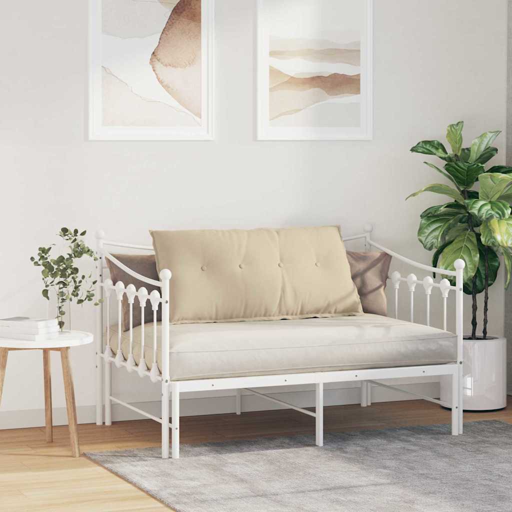 vidaXL Poduszka na plecy Kremowy 100 x 50 cm Tkanina mikrofibrowa