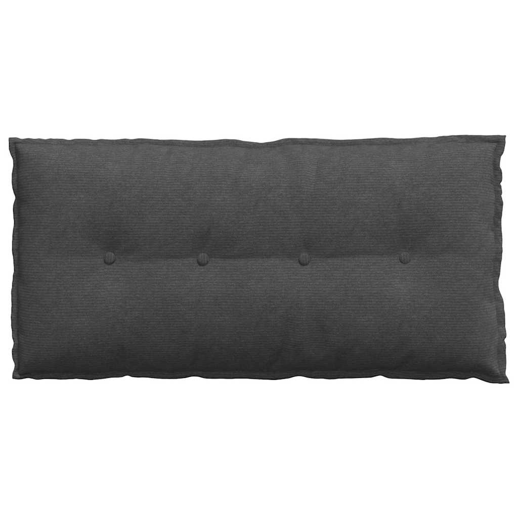 vidaXL Poduszka na plecy Ciemnoszary 100 x 50 cm Tkanina sztruksowa