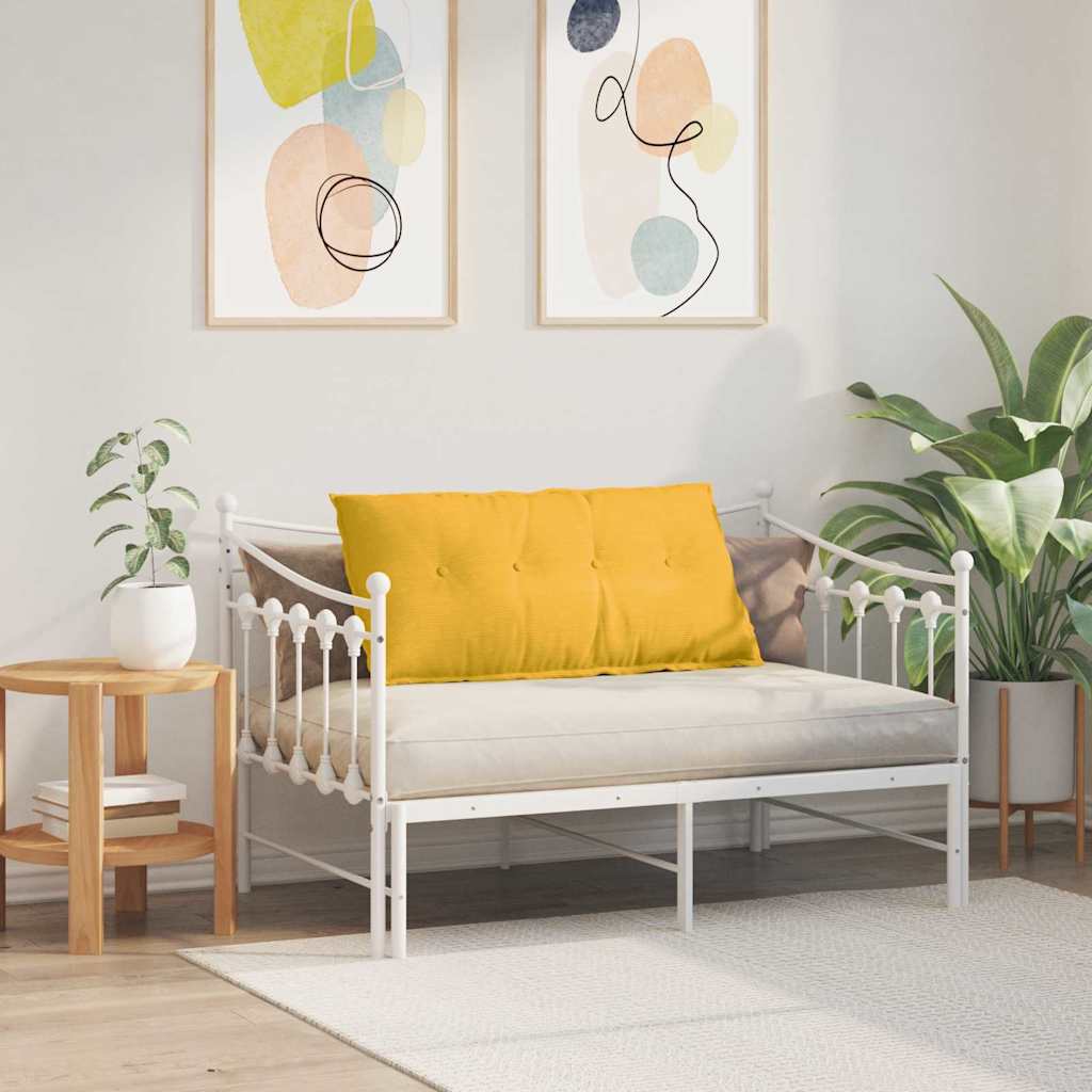 vidaXL Poduszka na plecy Jasnożółty 100 x 50 cm Tkanina sztruksowa