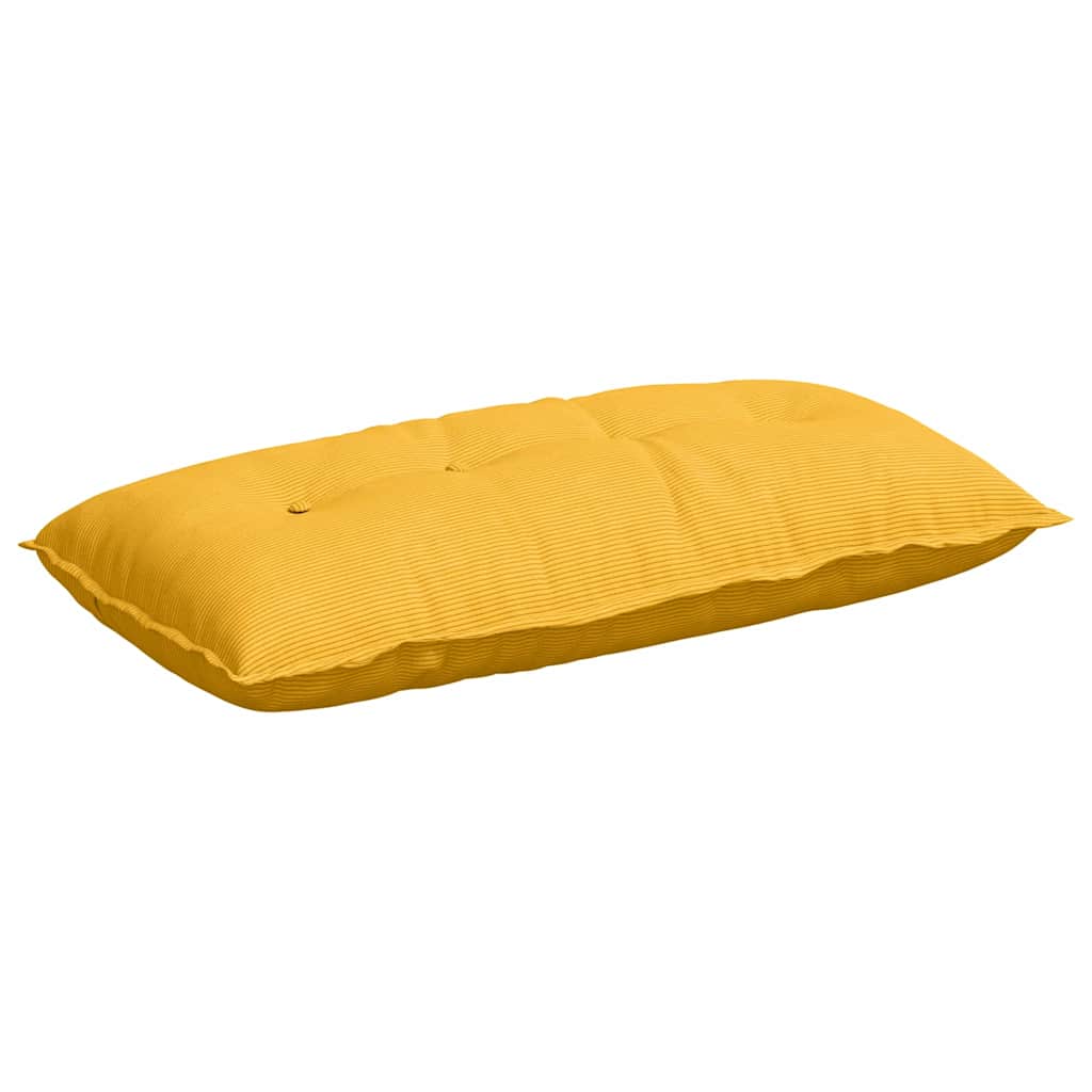 vidaXL Poduszka na plecy Jasnożółty 100 x 50 cm Tkanina sztruksowa