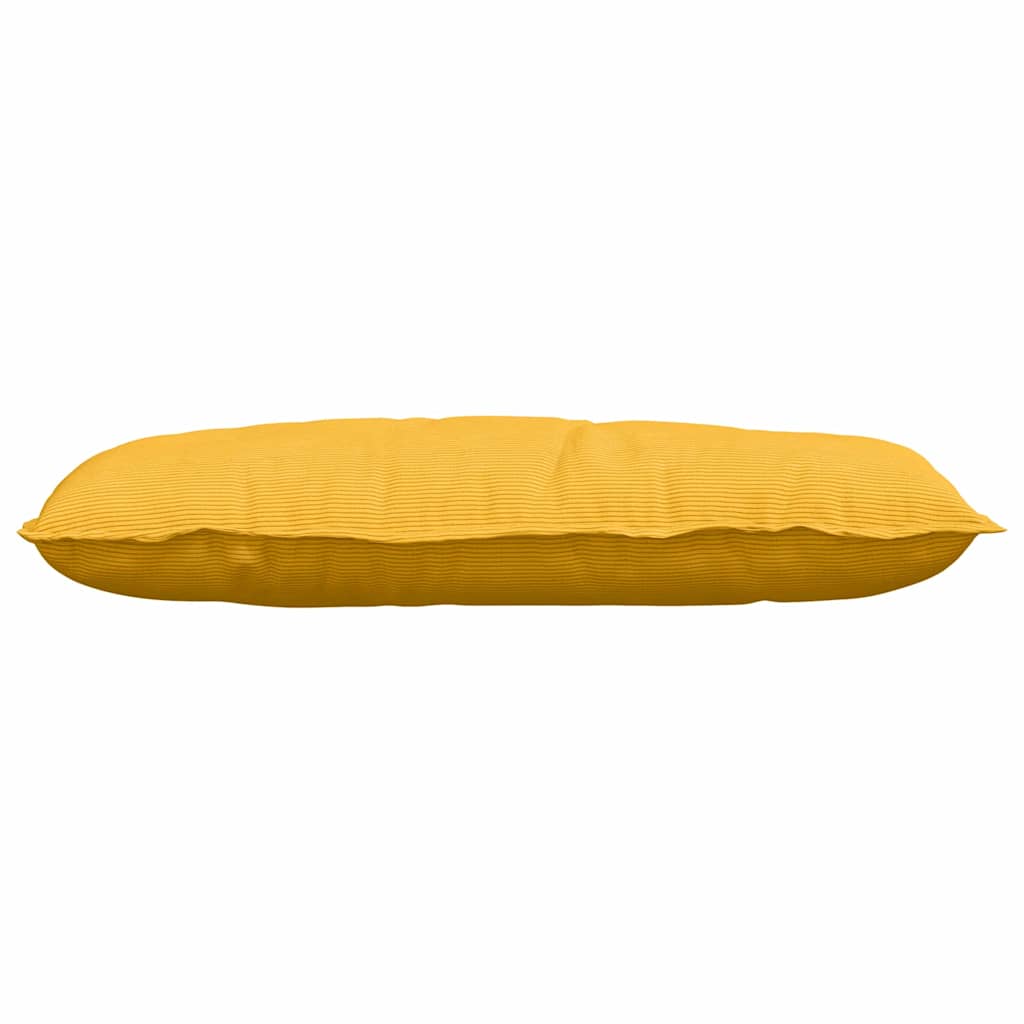 vidaXL Poduszka na plecy Jasnożółty 100 x 50 cm Tkanina sztruksowa
