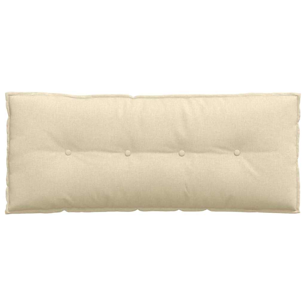 vidaXL Poduszka na plecy Kremowy 120 x 19 x 50 cm tkanina