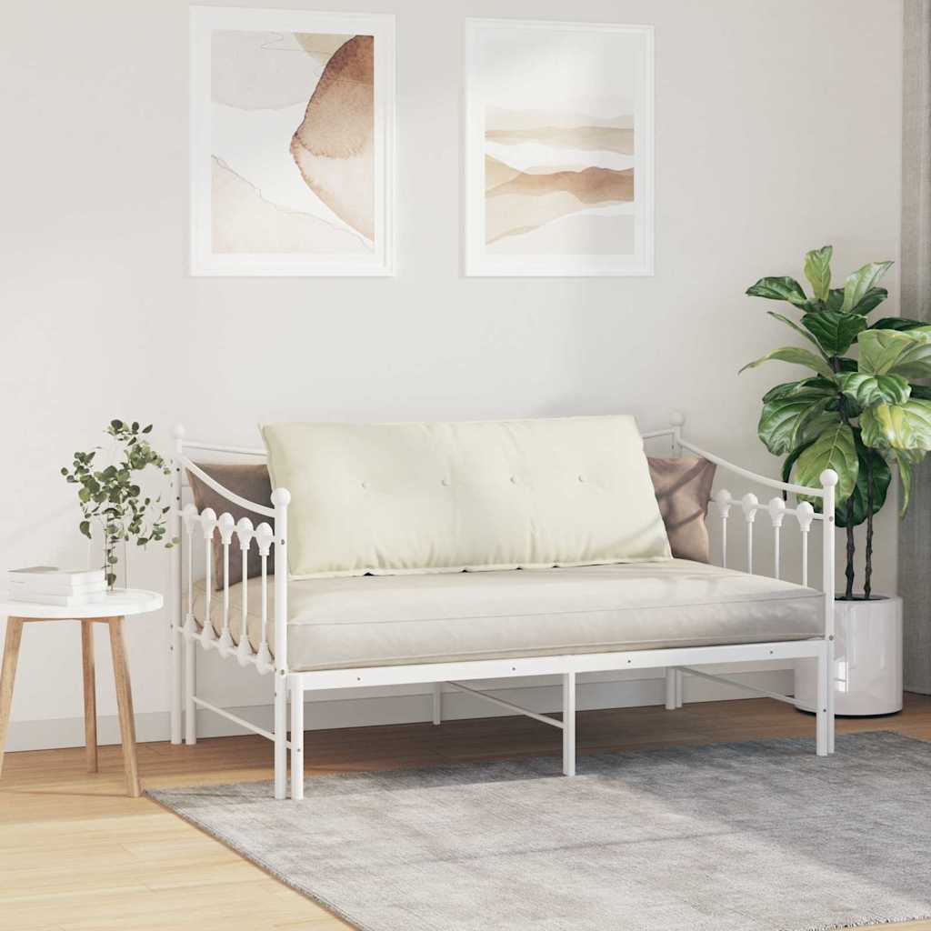 vidaXL Poduszka na plecy Kremowy 120 x 50 cm Tkanina sztruksowa