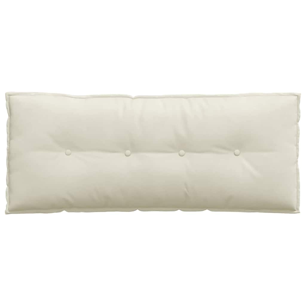 vidaXL Poduszka na plecy Kremowy 120 x 50 cm Tkanina sztruksowa