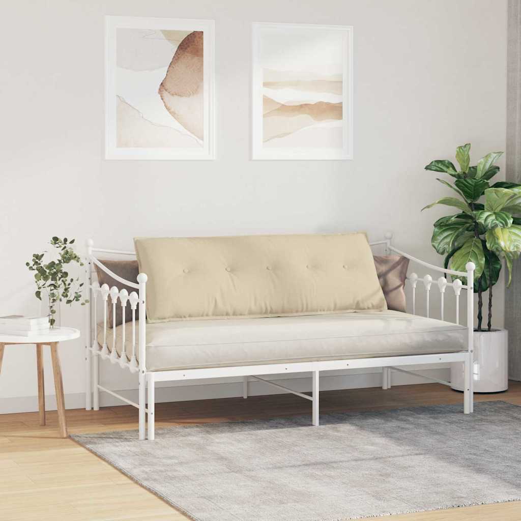 vidaXL Poduszka na plecy Kremowy 140 x 19 x 50 cm tkanina