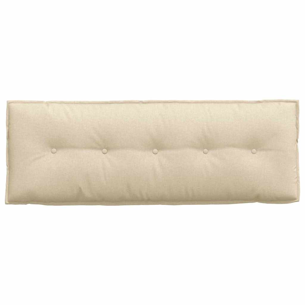 vidaXL Poduszka na plecy Kremowy 140 x 19 x 50 cm tkanina