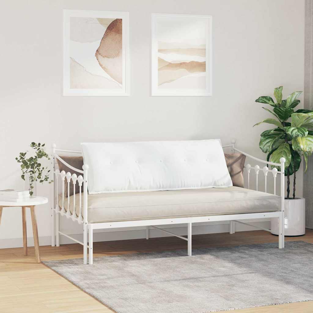 vidaXL Poduszka na plecy Biały 140 x 19 x 50 cm tkanina