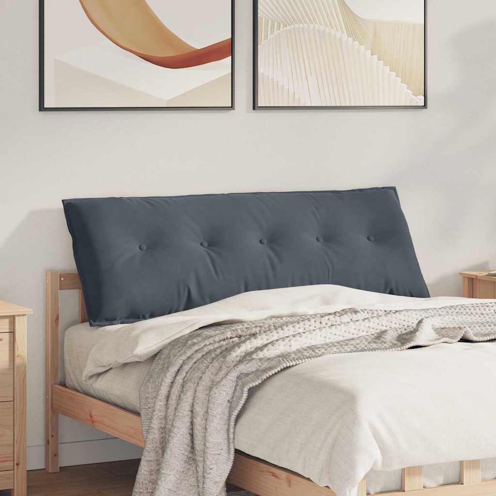 vidaXL Poduszka na plecy Ciemnoszary 140 x 50 cm Tkanina sztruksowa