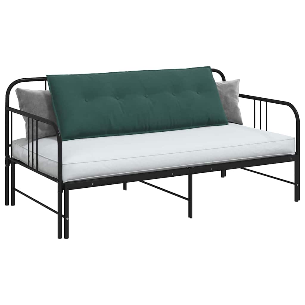 vidaXL Poduszka na plecy Ciemna zieleń 140 x 50 cm Tkanina sztruksowa