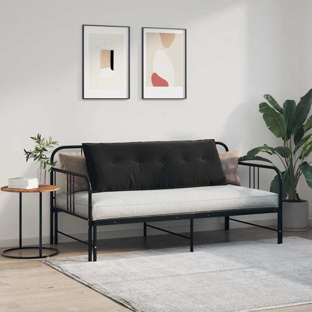 vidaXL Poduszka na plecy Czarny 140 x 50 cm Tkanina sztruksowa