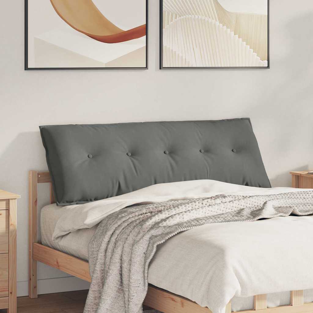 vidaXL Poduszka na plecy Ciemnoszary 140 x 50 cm Tkanina mikrofibrowa
