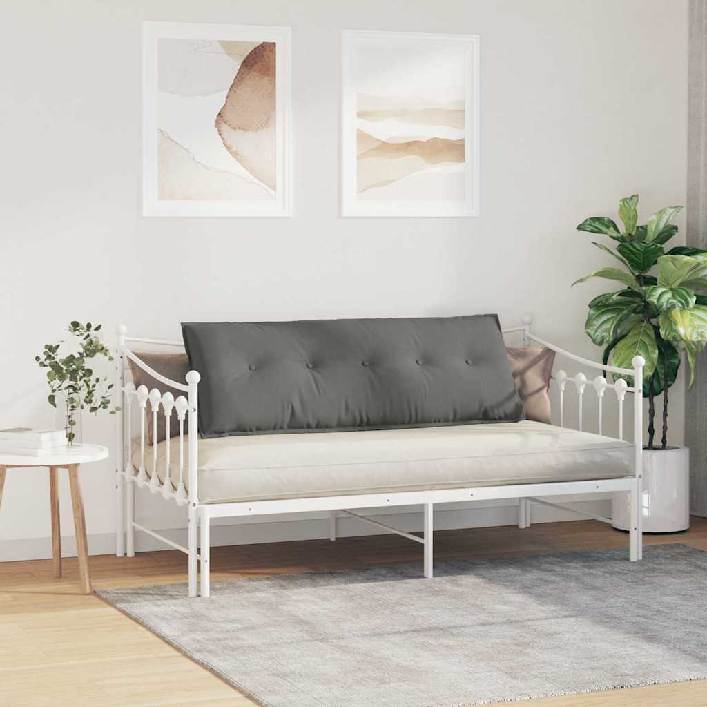 vidaXL Poduszka na plecy Ciemnoszary 140 x 50 cm Tkanina mikrofibrowa