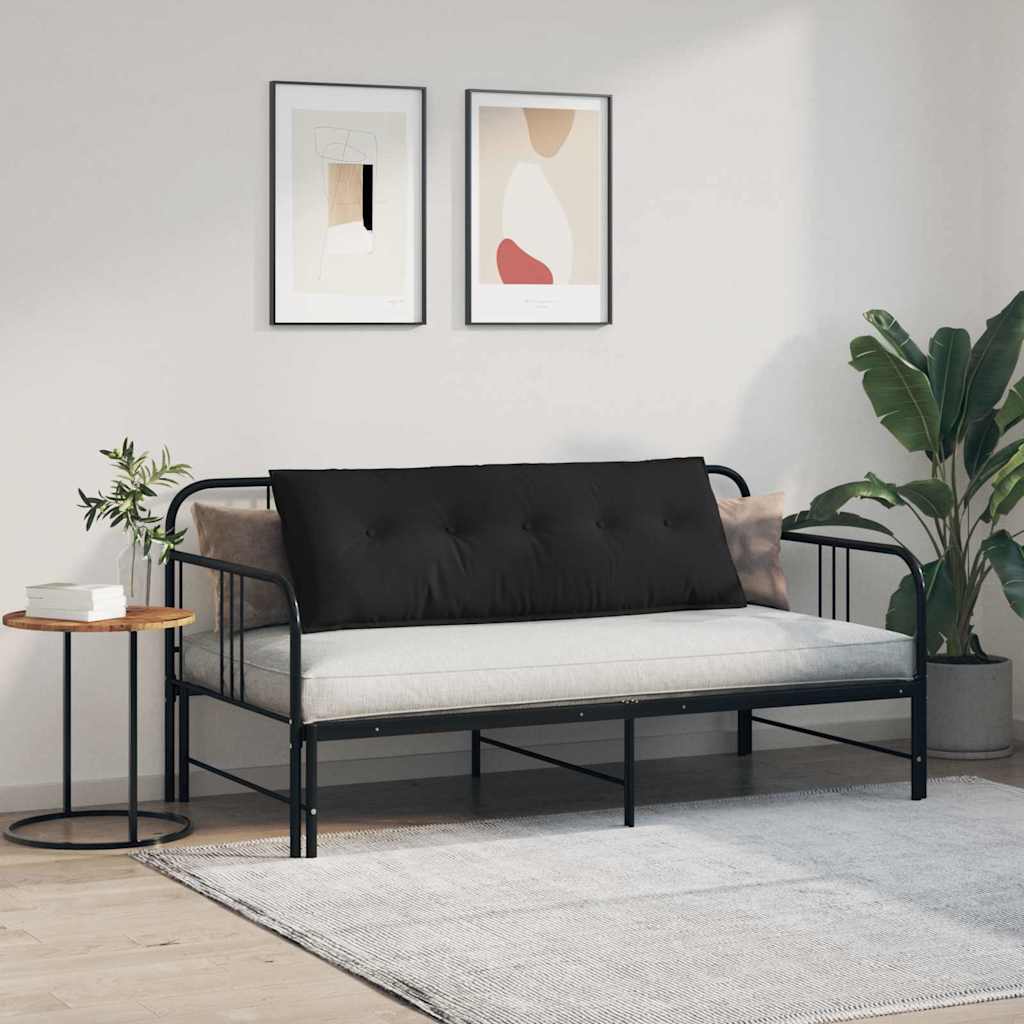vidaXL Poduszka na plecy Czarny 140 x 50 cm Tkanina mikrofibrowa